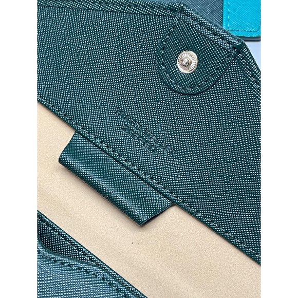 NWOT ZOPPEN Unisex Travel Wallet and 2 Luggage Tags Green/Black - Picture 4 of 7